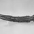Rapanui. <em>Lizard Figure (Moko Miro)</em>, 19th century. Wood, shell or bone, 16 x 2 x 1 3/4 in. (40.6 x 5.1 x 4.4 cm). Brooklyn Museum, Museum Collection Fund, 50.78. Creative Commons-BY (Photo: Brooklyn Museum, 50.78_view2_acetate_bw.jpg)