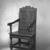 American. <em>Wainscot Chair</em>, second half 17th century. Painted oak, 48 1/8 x 26 3/4 x 23 1/2 in. (122.2 x 67.9 x 59.7 cm). Brooklyn Museum, Dick S. Ramsay Fund, 51.158. Creative Commons-BY (Photo: Brooklyn Museum, 51.158_acetate_bw.jpg)