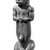 An Ntem River Valley Master. <em>Reliquary Guardian Figure (Eyema-o-Byeri)</em>, mid-18th to mid-19th century. Wood, iron, 23 × 5 3/4 × 5 in. (58.4 × 14.6 × 12.7 cm). Brooklyn Museum, Frank L. Babbott Fund, 51.3. Creative Commons-BY (Photo: Brooklyn Museum, 51.3_threequarter_left_acetate_bw.jpg)