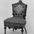 Thomas Brooks (American, 1811-1887). <em>Side Chair</em>, 1872. Walnut, modern upholstery, 38 1/4 x 23 x 17 1/2 in. (97.2 x 58.4 x 44.5 cm). Brooklyn Museum, Gift of Arthur W. Clement, 52.118. Creative Commons-BY (Photo: Brooklyn Museum, 52.118_view1_acetate_bw.jpg)