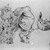 Gabor Peterdi (American, born Hungary, 1915-2001). <em>Rhinoceros</em>, 1936. Engraving on paper, 8 11/16 x 11 11/16 in. (22 x 29.7 cm). Brooklyn Museum, Gift of Martin Segal, 53.114.5. © artist or artist's estate (Photo: Brooklyn Museum, 53.114.5_acetate_bw.jpg)
