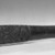 Maori. <em>Chisel (Whao)</em>, 19th century. Nephrite, wood, fiber, 11 7/16 x 1 3/4 x 11/16 in.  (29.0 x 4.5 x 1.8 cm). Brooklyn Museum, Frank L. Babbott Fund, 53.148. Creative Commons-BY (Photo: Brooklyn Museum, 53.148_acetate_bw.jpg)