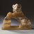  <em>Lion Holding Vessel</em>, 525-404 B.C.E. Egyptian alabaster (calcite), 4 x 4 3/4 x 2 in. (10.2 x 12.1 x 5.1 cm). Brooklyn Museum, Charles Edwin Wilbour Fund, 53.223. Creative Commons-BY (Photo: Brooklyn Museum, 53.223_SL3.jpg)