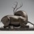 Elie Nadelman (American, 1882-1946). <em>Resting Stag</em>, ca. 1915. Bronze, marble base, 15 1/2 x 10 x 20 5/8 in., 45.8 lb. (39.4 x 25.4 x 52.4 cm). Brooklyn Museum, Bequest of Margaret S. Lewisohn, 54.158. Creative Commons-BY (Photo: Brooklyn Museum, 54.158_back_PS2.jpg)