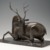 Elie Nadelman (American, 1882-1946). <em>Resting Stag</em>, ca. 1915. Bronze, marble base, 15 1/2 x 10 x 20 5/8 in., 45.8 lb. (39.4 x 25.4 x 52.4 cm). Brooklyn Museum, Bequest of Margaret S. Lewisohn, 54.158. Creative Commons-BY (Photo: Brooklyn Museum, 54.158_threequarter_left_PS2.jpg)