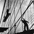 Esther Bubley (American, 1921-1998). <em>New York Harbor, Painters at Work on the Brooklyn Bridge, November, 1946</em>, 1946. Silver gelatin print, sheet: 10 3/8 x 10 1/2 in. (26.4 x 26.7 cm). Brooklyn Museum, Gift of Standard Oil Company, New Jersey, 54.201.4. © artist or artist's estate (Photo: Brooklyn Museum, 54.201.4_bw.jpg)