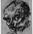 Ludwig Meidner (German, 1884-1966). <em>Self-Portrait (Selbstbildnis)</em>, 1920. Drypoint on wove paper, Image (Plate): 7 9/16 x 5 15/16 in. (19.2 x 15.1 cm). Brooklyn Museum, Gift of Dr. F.H. Hirschland, 55.165.1. © artist or artist's estate (Photo: Brooklyn Museum, 55.165.1_acetate_bw.jpg)