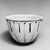  <em>Molded Hemispherical Bowl</em>, 2nd-1st century B.C.E. Faience, 3 11/16 x Diam. 5 1/2 in. (9.4 x 14 cm). Brooklyn Museum, Charles Edwin Wilbour Fund, 55.1. Creative Commons-BY (Photo: Brooklyn Museum, 55.1_negA_SL3.jpg)