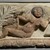 Coptic. <em>Frieze Fragment with Leda and the Swan</em>, 4th-5th century C.E., with 20th century alterations. Limestone, pigment, 8 13/16 x 12 1/16 x 3 1/16 in. (22.4 x 30.7 x 7.8 cm). Brooklyn Museum, Charles Edwin Wilbour Fund, 55.2.1. Creative Commons-BY (Photo: Brooklyn Museum, 55.2.1_PS2.jpg)