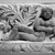 Coptic. <em>Frieze Fragment with Semi-Reclining Nude</em>, 4th-5th century C.E., with 20th century alterations. Limestone, pigment, 11 x 12 5/8 x 4 in. (28 x 32 x 10.2 cm)  . Brooklyn Museum, Charles Edwin Wilbour Fund, 55.2.2. Creative Commons-BY (Photo: Brooklyn Museum, 55.2.2_bw.jpg)