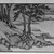 Qian Gu. <em>Landscape Handscroll</em>, 1556 C.E. Paper, ink, Scroll: 10 7/8 x 343 5/16 in. (27.7 x 872 cm). Brooklyn Museum, Frank L. Babbott Fund, A. Augustus Healy Fund, Frederick Loeser Fund, Caroline H. Polhemus Fund, and Museum Collection Fund, 55.97 (Photo: Brooklyn Museum, 55.97_detail8_acetate_bw.jpg)