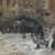 Everett Shinn (American, 1876-1953). <em>Winter on 21st Street, New York</em>, 1899. Pastel on gray paper mounted overall to pulpboard, 20 3/8 x 24 3/8 in. (51.8 x 61.9 cm). Brooklyn Museum, Gift of Solton Engel, 56.3 (Photo: Brooklyn Museum, 56.3_PS2.jpg)