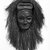 Ibibio. <em>Ekpo Society Mask with Fringe Attachment</em>, early 20th century. Wood, raffia or palm fiber, 11 1/2 x 7 1/2 x 4 1/4 in. (29.3 x 19.0 x 10.8 cm). Brooklyn Museum, Gift of Arturo and Paul Peralta-Ramos, 56.6.11. Creative Commons-BY (Photo: Brooklyn Museum, 56.6.11_bw.jpg)