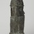 Edo. <em>Benin Head</em>, early 20th century. Copper alloy, 14 15/16 × 5 11/16 in. (38 × 14.5 cm). Brooklyn Museum, Gift of Arturo and Paul Peralta-Ramos, 56.6.66. Creative Commons-BY (Photo: Brooklyn Museum, 56.6.66_right_PS11.jpg)