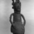 Edo. <em>Figure of an Oba</em>, 19th or 20th century. Copper alloy, 12 3/16 × 5 1/8 in. (31 × 13 cm). Brooklyn Museum, Gift of Arturo and Paul Peralta-Ramos, 56.6.71. Creative Commons-BY (Photo: Brooklyn Museum, 56.6.71_acetate_bw.jpg)