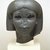  <em>Head from a Female Sphinx</em>, ca. 1876-1842 B.C.E. Chlorite, 15 5/16 x 13 1/8 x 13 15/16 in., 124.5 lb. (38.9 x 33.3 x 35.4 cm, 56.47kg). Brooklyn Museum, Charles Edwin Wilbour Fund, 56.85. Creative Commons-BY (Photo: Brooklyn Museum, 56.85_Design_scan.jpg)