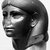  <em>Head from a Female Sphinx</em>, ca. 1876-1842 B.C.E. Chlorite, 15 5/16 x 13 1/8 x 13 15/16 in., 124.5 lb. (38.9 x 33.3 x 35.4 cm, 56.47kg). Brooklyn Museum, Charles Edwin Wilbour Fund, 56.85. Creative Commons-BY (Photo: Brooklyn Museum, 56.85_NegW_bw_SL4.jpg)