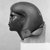  <em>Head from a Female Sphinx</em>, ca. 1876-1842 B.C.E. Chlorite, 15 5/16 x 13 1/8 x 13 15/16 in., 124.5 lb. (38.9 x 33.3 x 35.4 cm, 56.47kg). Brooklyn Museum, Charles Edwin Wilbour Fund, 56.85. Creative Commons-BY (Photo: Brooklyn Museum, 56.85_left_side_bw_SL1.jpg)