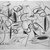 Arshile Gorky (American, born Armenia, 1904-1948). <em>Study for "They Will Take My Island,"</em> 1944. Crayon on white wove paper, sheet: 22 x 30 in. (55.9 x 76.2 cm). Brooklyn Museum, Dick S. Ramsay Fund, 57.16. © artist or artist's estate (Photo: Brooklyn Museum, 57.16_bw_IMLS.jpg)