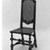 American. <em>Side Chair</em>, ca. 1710. Walnut, 45 1/2 x 17 1/2 x 14 3/4 in. (115.6 x 44.5 x 37.5 cm). Brooklyn Museum, Gift of Ironton Austin Kelly, III, 57.211.3. Creative Commons-BY (Photo: Brooklyn Museum, 57.211.3_view1_acetate_bw.jpg)