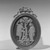 Wedgwood & Bentley (1768-1780). <em>Upright Oval Cameo</em>, ca. 1775. White relief on black wash, gilt frame, 2 5/8 x 2 1/4 in. (6.7 x 5.7 cm). Brooklyn Museum, Gift of Emily Winthrop Miles, 58.194.12. Creative Commons-BY (Photo: Brooklyn Museum, 58.194.12_view1_acetate_bw.jpg)
