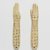  <em>Pair of Clappers</em>, ca. 1539-1075 B.C.E. Bone, pigment, 6 1/8 in. (15.6 cm). Brooklyn Museum, Charles Edwin Wilbour Fund, 58.28.7a-b. Creative Commons-BY (Photo: Brooklyn Museum, 58.28.7a-b_PS4.jpg)