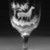 American. <em>Water Goblet</em>, ca. 1860. Engraved glass, 6 x 3 1/4 in. (15.2 x 8.3 cm). Brooklyn Museum, Gift of Alexander L. Thompson, 58.36.1. Creative Commons-BY (Photo: Brooklyn Museum, 58.36.1_view2_bw.jpg)
