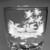 Brooklyn Flint Glass Company. <em>Water Goblet</em>, ca. 1860. Engraved glass, 6 x 3 1/4 in. (15.2 x 8.3 cm). Brooklyn Museum, Gift of Alexander L. Thompson, 58.36.3. Creative Commons-BY (Photo: Brooklyn Museum, 58.36.3_detail_bw.jpg)