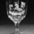 Brooklyn Flint Glass Company. <em>Water Goblet</em>, ca. 1860. Engraved glass, 6 x 3 1/4 in. (15.2 x 8.3 cm). Brooklyn Museum, Gift of Alexander L. Thompson, 58.36.4. Creative Commons-BY (Photo: Brooklyn Museum, 58.36.4_bw.jpg)