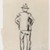 George Benjamin Luks (American, 1867-1933). <em>Figure of a Man - Back View</em>, n.d. Black Conté crayon on off-white, medium-weight, smooth wove paper, Sheet (irregular): 10 1/8 x 8 3/16 in. (25.7 x 20.8 cm). Brooklyn Museum, Dick S. Ramsay Fund, 58.43.3 (Photo: Brooklyn Museum, 58.43.3_IMLS_PS3.jpg)