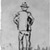 George Benjamin Luks (American, 1867-1933). <em>Figure of a Man - Back View</em>, n.d. Black Conté crayon on off-white, medium-weight, smooth wove paper, Sheet (irregular): 10 1/8 x 8 3/16 in. (25.7 x 20.8 cm). Brooklyn Museum, Dick S. Ramsay Fund, 58.43.3 (Photo: Brooklyn Museum, 58.43.3_bw_IMLS.jpg)