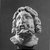  <em>Head from a Statuette of Zeus Serapis</em>, 1st century C.E. Faience, 3 7/8 x 2 7/8 x 2 3/8 in. (9.8 x 7.3 x 6 cm). Brooklyn Museum, Charles Edwin Wilbour Fund, 58.79.1. Creative Commons-BY (Photo: Brooklyn Museum, 58.79.1_NegA_print_SL4.jpg)