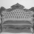Joseph Meeks & Sons (1797-1868). <em>Three-seat Sofa (Rococo Revival style)</em>, ca. 1860. Rosewood veneer, bentwood, modern upholstery (reupholstered April 1960), 51 3/4 x 27 3/4 x 66 in. (131.4 x 70.5 x 167.6 cm). Brooklyn Museum, Gift of Mrs. Alfred Zoebisch, 59.143.26a. Creative Commons-BY (Photo: Brooklyn Museum, 59.143.26a_acetate_bw.jpg)