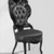 Joseph Meeks & Sons (1797-1868). <em>Side chair (one of a set of three) (Rococo Revival style)</em>, ca. 1860. Rosewood veneer, bentwood, modern upholstery (reupholstered April 1960), 43 1/4 x 18 3/4 x 28 3/4 in. (109.9 x 47.6 x 73 cm). Brooklyn Museum, Gift of Mrs. Alfred Zoebisch, 59.143.26b. Creative Commons-BY (Photo: Brooklyn Museum, 59.143.26b_bw_IMLS.jpg)