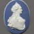 Wedgwood & Bentley (1768-1780). <em>Portrait Medallion of Empress Catherine II of Russia</em>, ca.1775. White on blue jasperware, 4 7/8 x 3 1/2 in. (12.4 x 8.9 cm). Brooklyn Museum, Gift of Emily Winthrop Miles, 59.202.6. Creative Commons-BY (Photo: Brooklyn Museum, 59.202.6_PS2.jpg)