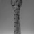 Totonac. <em>Palma</em>, 700-900. Basalt stone, 30 x 9 1/2 x 6 1/4 in. (76.2 x 24.1 x 15.9 cm). Brooklyn Museum, By exchange, 59.237.7. Creative Commons-BY (Photo: Brooklyn Museum, 59.237.7_front_acetate_bw.jpg)