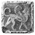  <em>Tile with Winged, Crowned Sphinx</em>, 3rd century B.C.E. Faience, 2 5/8 x 9/16 x 2 5/8 in. (6.7 x 1.4 x 6.7 cm). Brooklyn Museum, Charles Edwin Wilbour Fund, 59.33.1. Creative Commons-BY (Photo: Brooklyn Museum, 59.33.1_negA_bw.jpg)