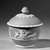 Josiah Wedgwood & Sons Ltd. (founded 1759). <em>Sugar Bowl and Lid, Part of A Jasper Tea Service</em>, ca. 1785. Tinted stoneware Brooklyn Museum, Gift of Emily Winthrop Miles, 61.199.71a-b. Creative Commons-BY (Photo: Brooklyn Museum, 61.199.71_acetate_bw.jpg)