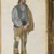Edward Penfield (American, 1866-1925). <em>Sketch of a Spanish Man</em>, 1906. Watercolor and graphite on paper mounted in scrap book, sheet: 11 5/16 x 7 11/16 in. (28.7 x 19.5 cm). Brooklyn Museum, Gift of the Enoch Pratt Free Library, 61.36.2 (Photo: Brooklyn Museum, 61.36.2_PS2.jpg)