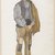 Edward Penfield (American, 1866-1925). <em>Sketch of a Spanish Man</em>, 1906. Watercolor and graphite on paper mounted in scrap book, sheet: 11 5/16 x 7 11/16 in. (28.7 x 19.5 cm). Brooklyn Museum, Gift of the Enoch Pratt Free Library, 61.36.2 (Photo: Brooklyn Museum, 61.36.2_PS6.jpg)