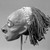 Iatmul. <em>Ancestral Skull</em>, early 20th century. Human skull, clay, pigment, cowrie shells, human hair, 8 1/2 x 7 1/2 x 9 1/4 in. (21.6 x 19.1 x 23.5 cm). Brooklyn Museum, Frank L. Babbott Fund, 62.18.1. Creative Commons-BY (Photo: Brooklyn Museum, 62.18.1_side_acetate_bw.jpg)