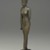  <em>Statuette of Goddess Neith</em>, 664–525 B.C.E. Bronze, 11 x 2 1/4 x 3 in. (27.9 x 5.7 x 7.6 cm). Brooklyn Museum, Gift of Dr. Dorin Ischlondsky, 62.1. Creative Commons-BY (Photo: Brooklyn Museum, 62.1_threequarter_left_PS2.jpg)