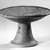  <em>Vessel or Pedestal Plate</em>, 1200-1300. Ceramic, pigments, 6 1/2 x 10 11/16 x 10 5/8 in. (16.5 x 27.1 x 27 cm). Brooklyn Museum, Carll H. de Silver Fund, 63.152. Creative Commons-BY (Photo: Brooklyn Museum, 63.152_side_acetate_bw.jpg)