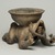 Maya. <em>Effigy Vessel</em>, 1200-1500. Ceramic, pigment, 8 1/2 × 8 3/4 × 15 in. (21.6 × 22.2 × 38.1 cm). Brooklyn Museum, Dick S. Ramsay Fund, 63.153. Creative Commons-BY (Photo: Brooklyn Museum, 63.153_view02_PS11.jpg)