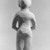  <em>Standing Woman</em>, 20th century (probably). Limestone, pigment, 16 9/16 x 6 1/16 x 3 11/16 in. (42.1 x 15.4 x 9.3 cm). Brooklyn Museum, Charles Edwin Wilbour Fund, 63.36. Creative Commons-BY (Photo: Brooklyn Museum, 63.36_back_bw.jpg)