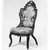 Attributed to John Henry Belter (American, born Germany, 1804-1863). <em>Side Chair (one of a pair with 64.153.1)</em>, ca. 1855. Rosewood, modern upholstery, 38 1/2 in. (97.8 cm). Brooklyn Museum, Gift of Mrs. Charles S. Jenney, 64.153.2. Creative Commons-BY (Photo: Brooklyn Museum, 64.153.2_print_bw_SL1.jpg)