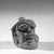 Maya. <em>Head</em>. Ceramic, 2 1/8 x 2 1/2 x 3 1/4 in. (5.4 x 6.4 x 8.3 cm). Brooklyn Museum, Carll H. de Silver Fund, 64.213.3. Creative Commons-BY (Photo: Brooklyn Museum, 64.213.3_acetate_bw.jpg)