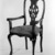  <em>Armchair</em>, 1750-1800. Mahogany, upholstery, 40 1/4 x 25 1/4 x 17 3/4in. (102.2 x 64.1 x 45.1cm). Brooklyn Museum, Gift of Robert W. Dowling, 64.243.6. Creative Commons-BY (Photo: Brooklyn Museum, 64.243.6_bw.jpg)