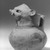 Huastec. <em>Animal Effigy Spouted Jar</em>. Clay Brooklyn Museum, Charles Stewart Smith Memorial Fund, 64.95.1. Creative Commons-BY (Photo: Brooklyn Museum, 64.95.1_left_acetate_bw.jpg)