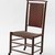 American. <em>Tall Back Shaker Side Chair</em>, ca. 1880. Beech, shellacked, 33 3/4 x 18 1/4 x 21 1/4 in. (85.7 x 46.4 x 54 cm). Brooklyn Museum, Anonymous gift, 66.111.1. Creative Commons-BY (Photo: Brooklyn Museum, 66.111.1_threequarter_PS22.jpg)